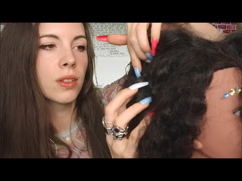 ASMR | Girl In Detention Plays With Your Curly Hair & Scalp Check