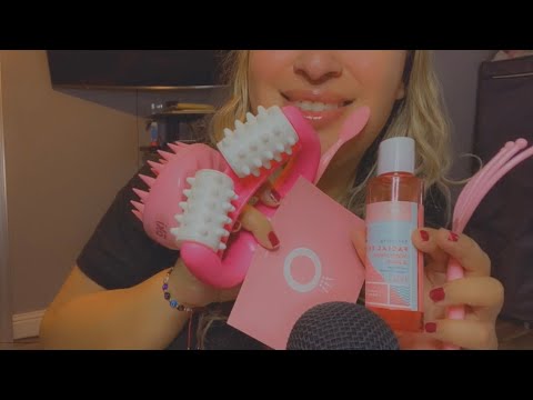 ASMR| Satisfying pink triggers 💕- tapping, lid sounds, etc.
