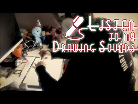 No Talking - Old School/Unintentional Style Drawing ASMR (Drawing Bluewhisper)