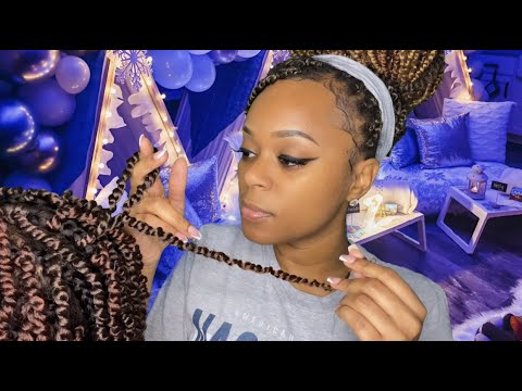 ASMR | 💤 That Girl At The Sleepover Who Plays With Your Hair + Takes Out Your Braids Roleplay