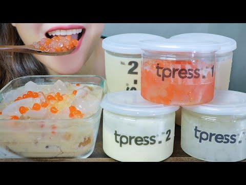 ASMR MILK TEA (TAPIOCA PEARLS X RAINBOW JELLY ) EATING SOUNDS  | LINH-ASMR