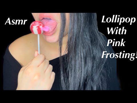 Asmr Lollipop with Frosting Mouth Sounds