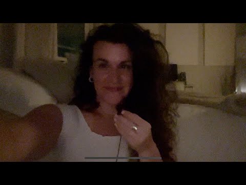 ASMR Whisper Ramble + Hang Out in the Dark: Picture Show & Tell (Up Close with/Hand Movements)