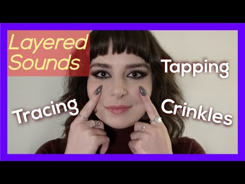 'MY FACE IS PLASTIC' - Lofi ASMR: Layered tracing, tapping, scratching & crinkle sounds - LONG NAILS