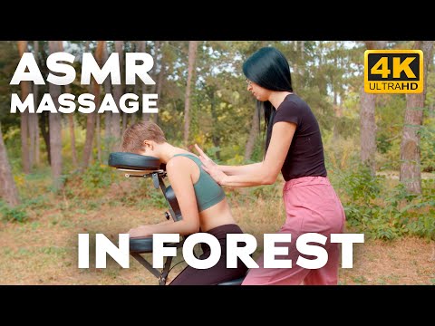 ASMR | MASSAGE In Quiet Forest | relaxation, head and neck massage