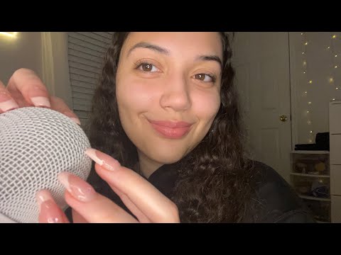 ASMR fast and aggressive mic scratching and tapping 🤍🌙