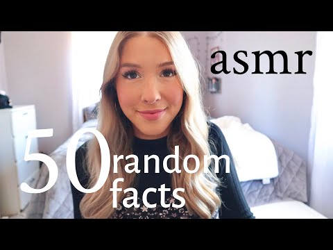 ASMR reading you 50 random facts | soft spoken ear-to-ear