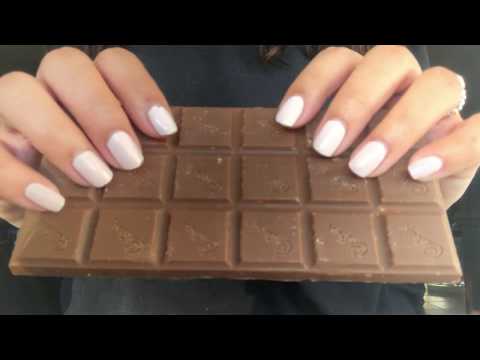 ASMR TEXTURED Chocolate Bar Tapping and Scratching | tapping on chocolate with chocolate|
