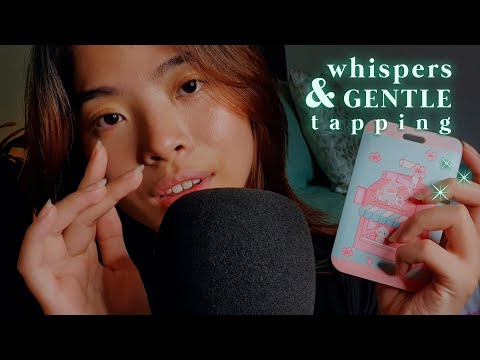ASMR Close Up "Ear to Ear" Whispers with Soft Tapping 🌸 (Breathy, Natural Clickiness)