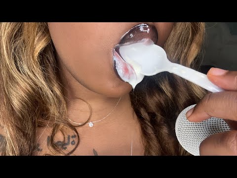 4K ASMR | Eating You | White Creamy Yogurt | Wet Mouth Sounds