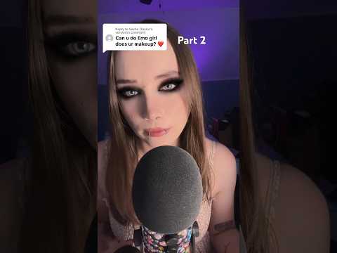 Goth girl does your makeup part 2! #asmr #asmrtriggers #shortsvideo #pov #roleplay #makeup