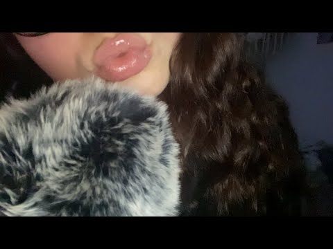 ASMR Up Close Kisses and Mouth Sounds (lip gloss, face touching)