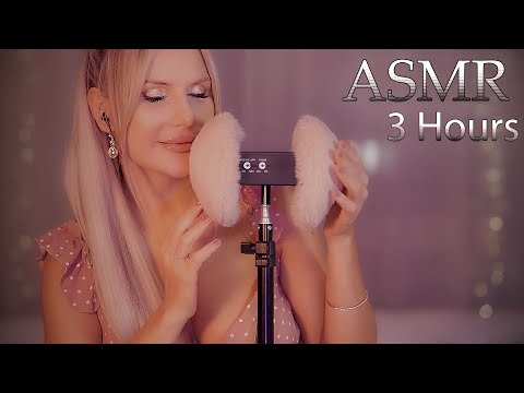 ASMR ❤ 3 HOURS Fluffy Mics Scalp Massage -"Relax, go to Sleep"-   Whispering, Sleep Sounds 😴✨😴