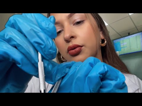Asmr POV youre at the dentist office 🦷teeth cleaning 🦷 scraping sounds, glove sounds