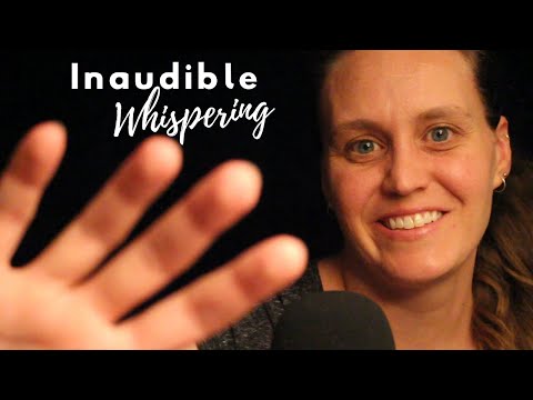 ASMR Inaudible / Unintelligible Whispering | Face touching + brushing | Personal Attention