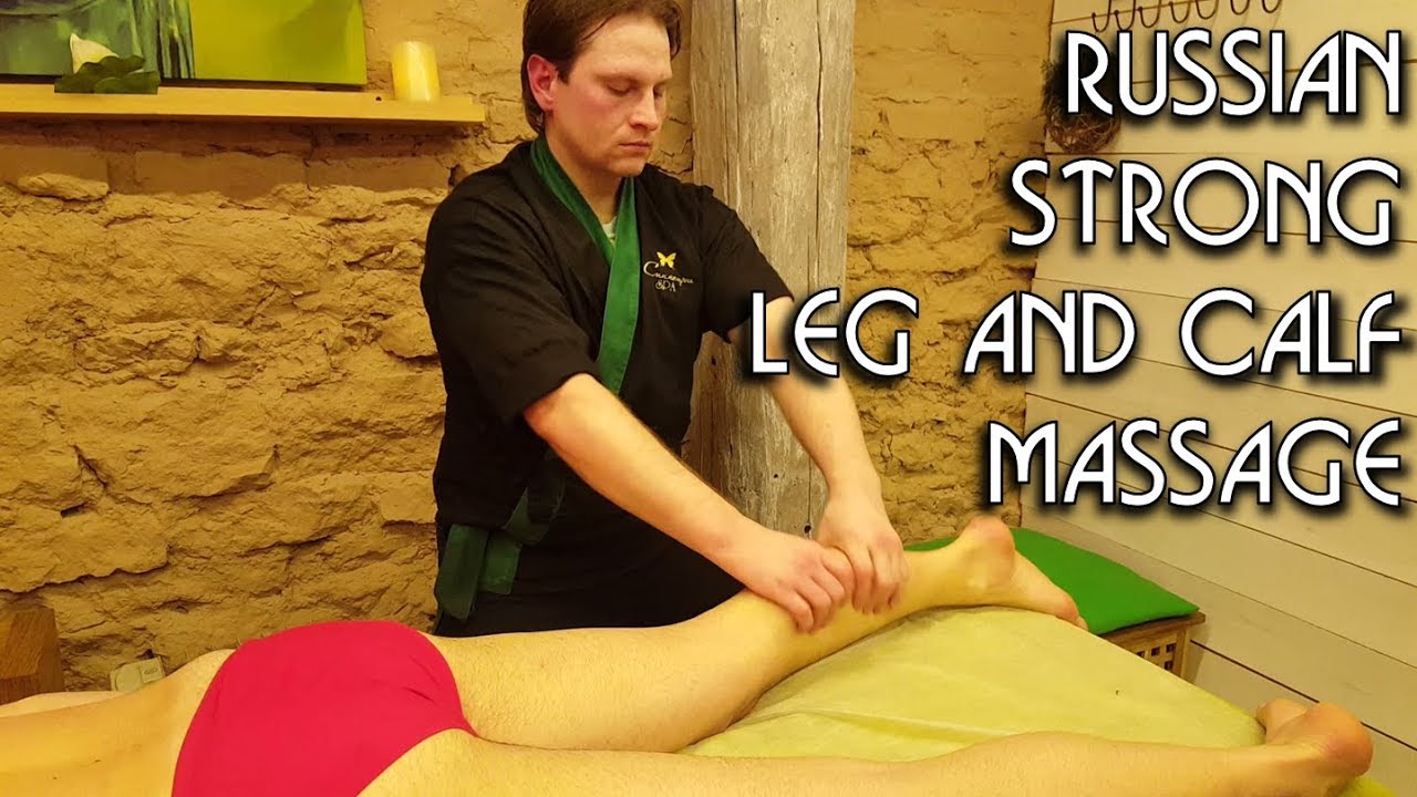 💆 Traditional Russian Legs and Calf Massage - ASMR no talking - 💪 Strong Massage 2/2