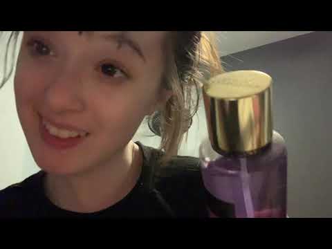 Tapping on perfumes ASMR (hand lotion, whispering)