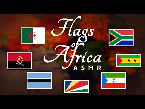 ASMR Exploring the Flags of Africa (on Map with Pointer)