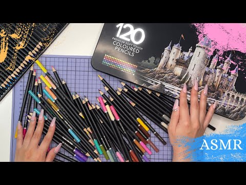 ASMR Organizing 120 Colored Pencils by Order - in 4K Resolution