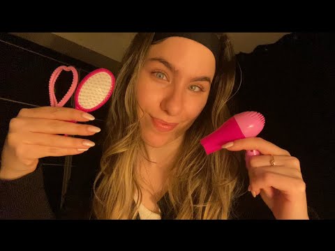 ASMR Hair and Makeup Quick Pamper with kids toys