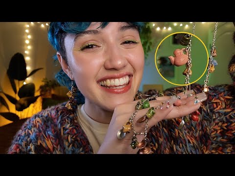 ASMR 🫖 Tingly & Rare Jewelry Sounds (vintage charm necklace + earrings)