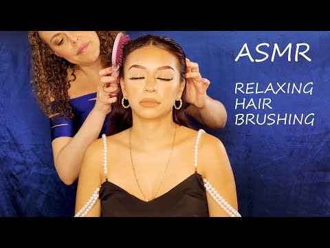 ASMR 💕 Gorgeous Relaxing Hair Brushing w/ Corrina Rachel & Juni ⚡ Extra Tingles