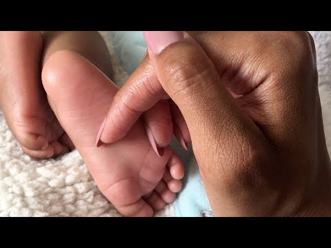 ASMR Real Baby Body Massage, Tickle & Hair Play *soft whispers 😉 soft spoken*