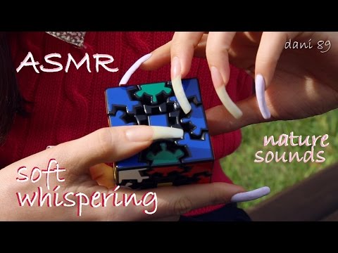 ASMR: soft whispering (ITA) - nature sounds and 🎬 I play with a Magic Cube 🎲