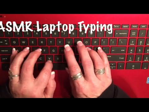 ASMR Quiet Typing on red laptop. (No talking) Relaxing 😌