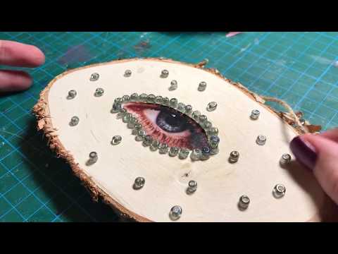 ASMR Artwork/ Gluing Beads (Whispered)