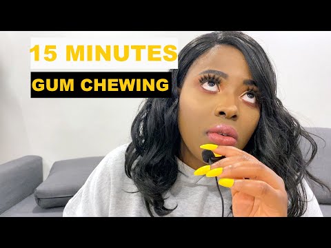 ASMR 15 MINUTES GUM CHEWING // CHEWING GUM MOUTH SOUNDS ~ NO TALKING