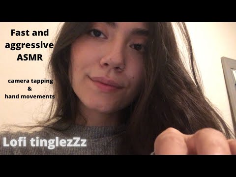 Fast and aggressive ASMR camera tapping and hand sounds