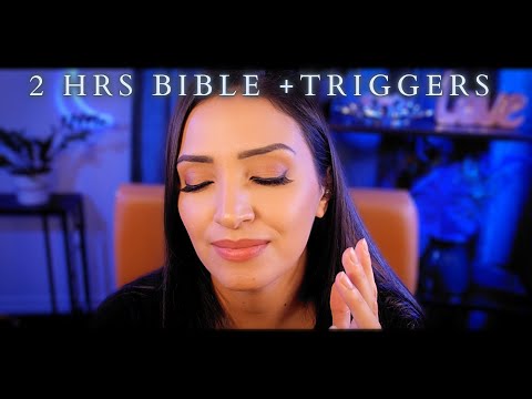 CHRISTIAN ASMR | 2 Hours Bible Reading, Prayers, Triggers