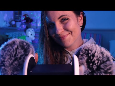 ASMR 3DIO 👂🏼 EAR ATTENTIONS : Massage, fluffy, éponges crépitantes, inaudible, mouth sounds ...