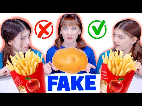ASMR Real Food VS Fake Food Challenge | Eating Sounds LiLiBu