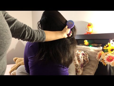 ASMR JUST LIKE CHILDHOOD! Hair Brushing, Hairplay, Soft Scalp/ Back Scratch (NO MIC, NATURAL SOUNDS)