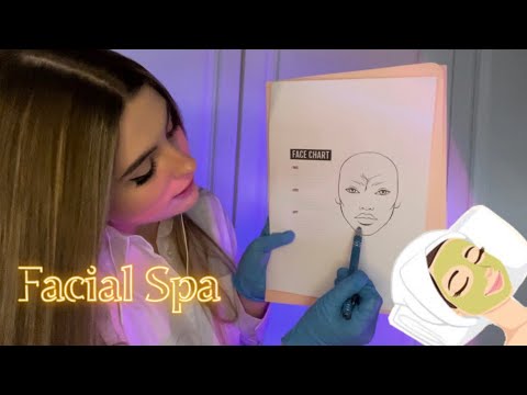ASMR ~ Relaxing Facial Spa 🛁🤍 ~ Hand movements and Layered sounds.