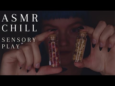[ASMR] Sensory Play, Cozy Hangout (dim lighting, soft spoken)
