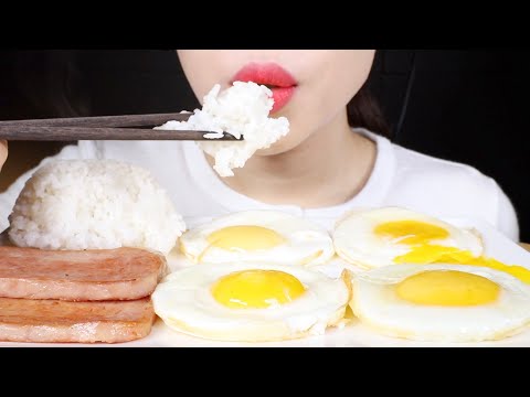 ASMR Breakfast With Me | Fried Eggs, Spam, Rice, and Kimchi