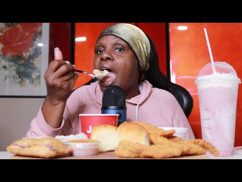 TRYING JOLLIBEE PIE FRENCHY FRIED FISH AND COLLARDS ASMR EATING SOUNDS