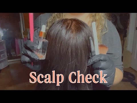 ASMR| RP: Relaxing Scalp check 💆🏼‍♀️| Gum chewing and whispering