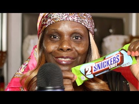 Trying Snickers Eggs ASMR Eating Sounds