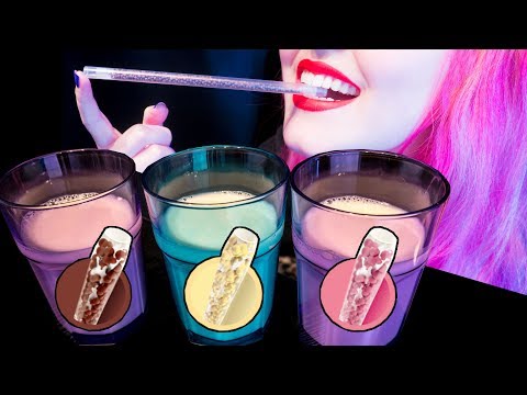 ASMR: Milk Flavoring Straws: Choco Strawberry Vanilla | Post Face Reveal Talk ~ Relaxing [V] 😻