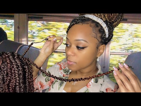 ASMR | 🚌 Popular Girl Plays With Your Hair On School Bus RP | Installing Spring Twists In Your Hair