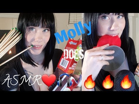 Molly Does ASMR Striking MATCHES 🔥| 😴 Different Matches & Mic Brushing!