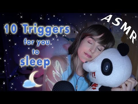 ASMR  - 10 triggers for sleep 🌙💤 (tapping, scratching, brushing, sticky sounds...)