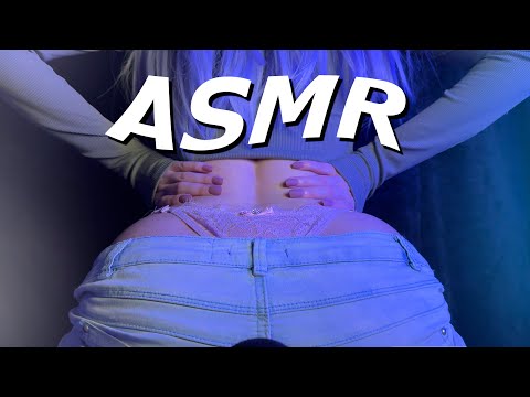 ASMR Pink Lace and Jeans Back Scratching Sounds | No Talking