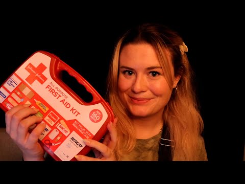 ASMR | POV: Camp counselor gives you medical attention (tapping, whispers, role play, crinkles)