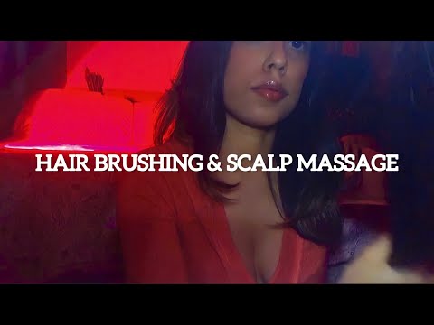 ASMR Hair brushing & Scalp Massage (With Hair) For Sleep