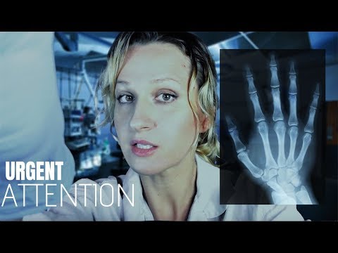 FUTURISTIC ASMR Doctor Check Up: Medical Gloves Pat Down, X Rays & Plaster